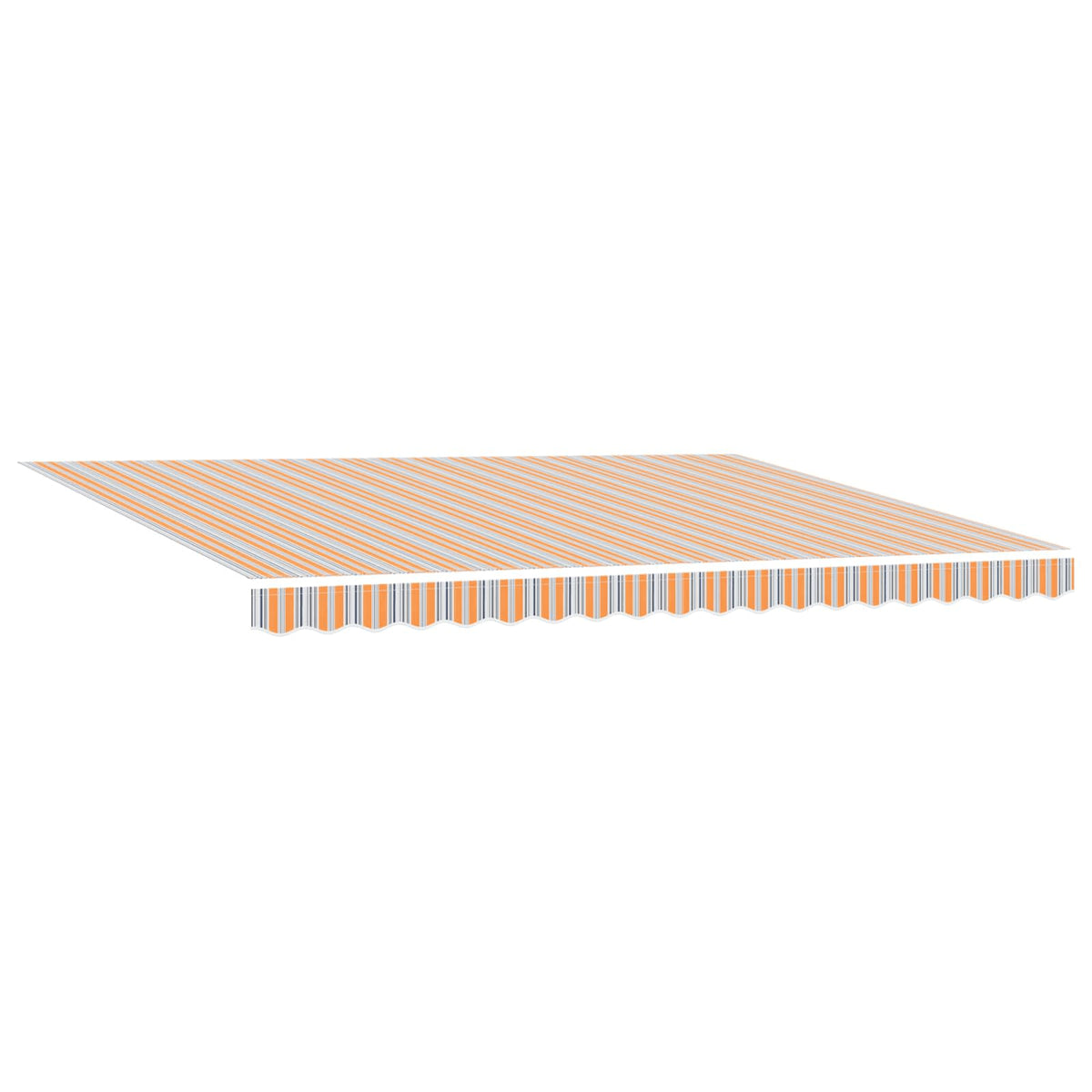 Manuel Utrækkelig Markise Orange, Grå, Blå, Hvid 4 × 3,5 m