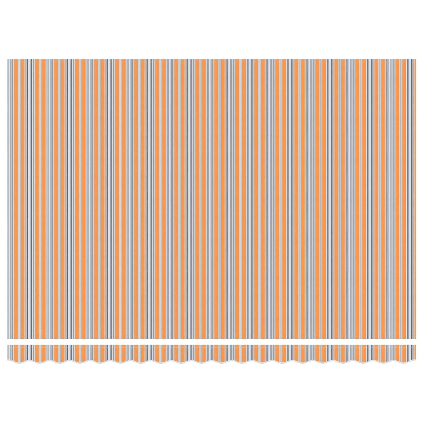 Manuel Utrækkelig Markise Orange, Grå, Blå, Hvid 4,5 × 3 m