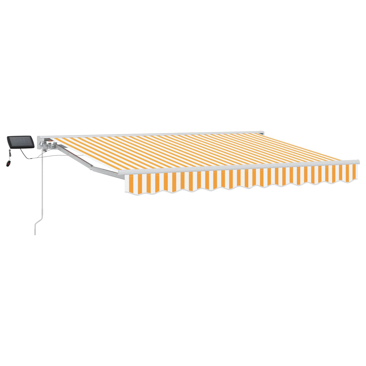 Manuel markise-ramme med LED-lys Gul og Hvid 2,5 x 2 m