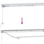 Manuel markise-ramme med LED-lys Hvid og antracit 2,5 x 2 m