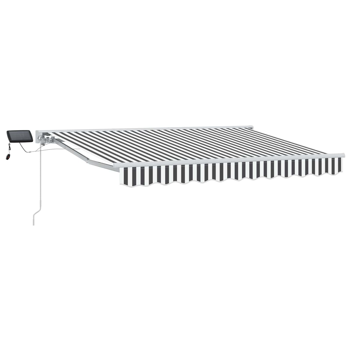 Manuel markise-ramme med LED-lys Anthracit og hvid 2,5 x 2 m