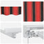Manuel markise-ramme med LED-lys Orange, Sort og Hvid 3,5 x 2 m