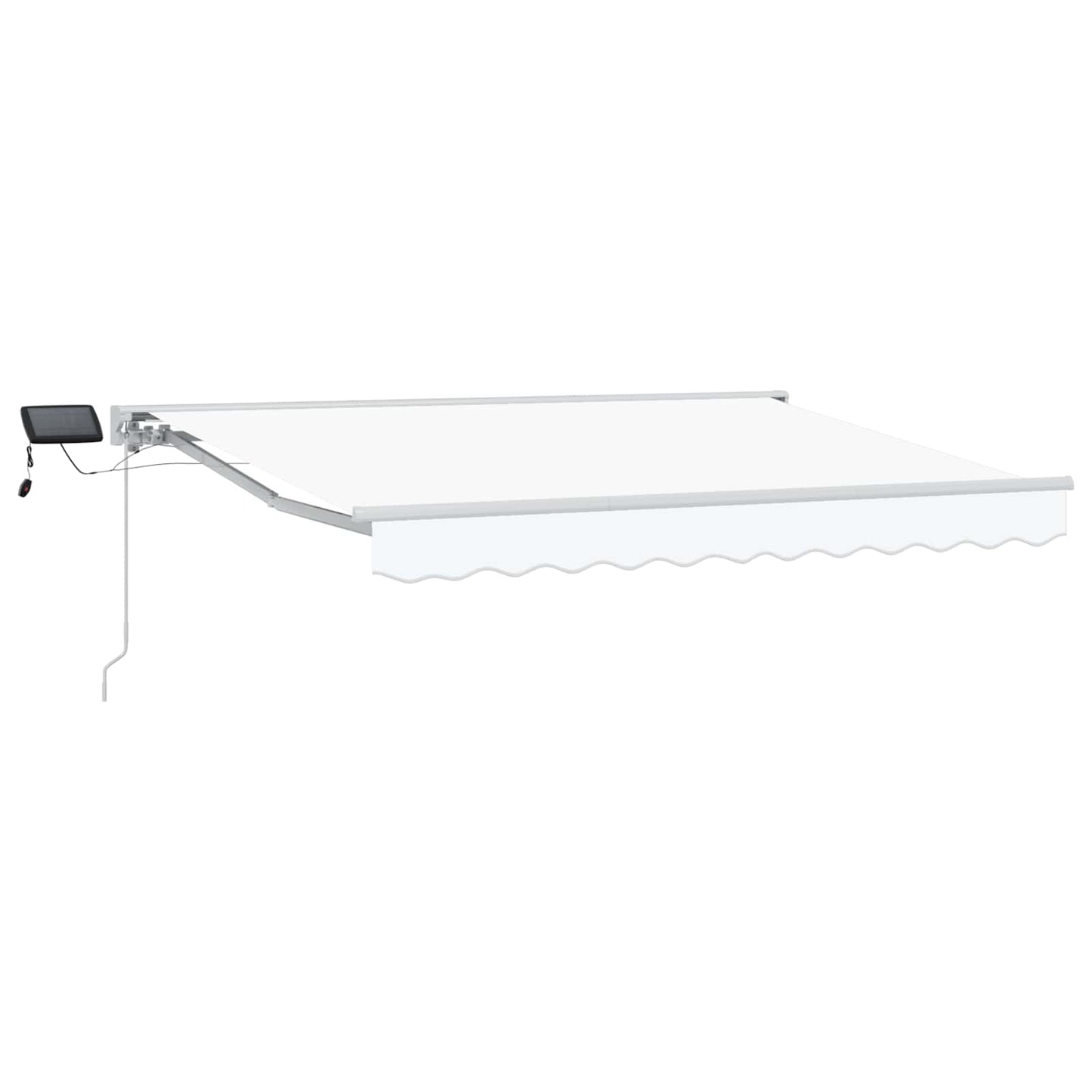 Manuel markise-ramme med LED-lys Hvid 3,5 x 2,5 m