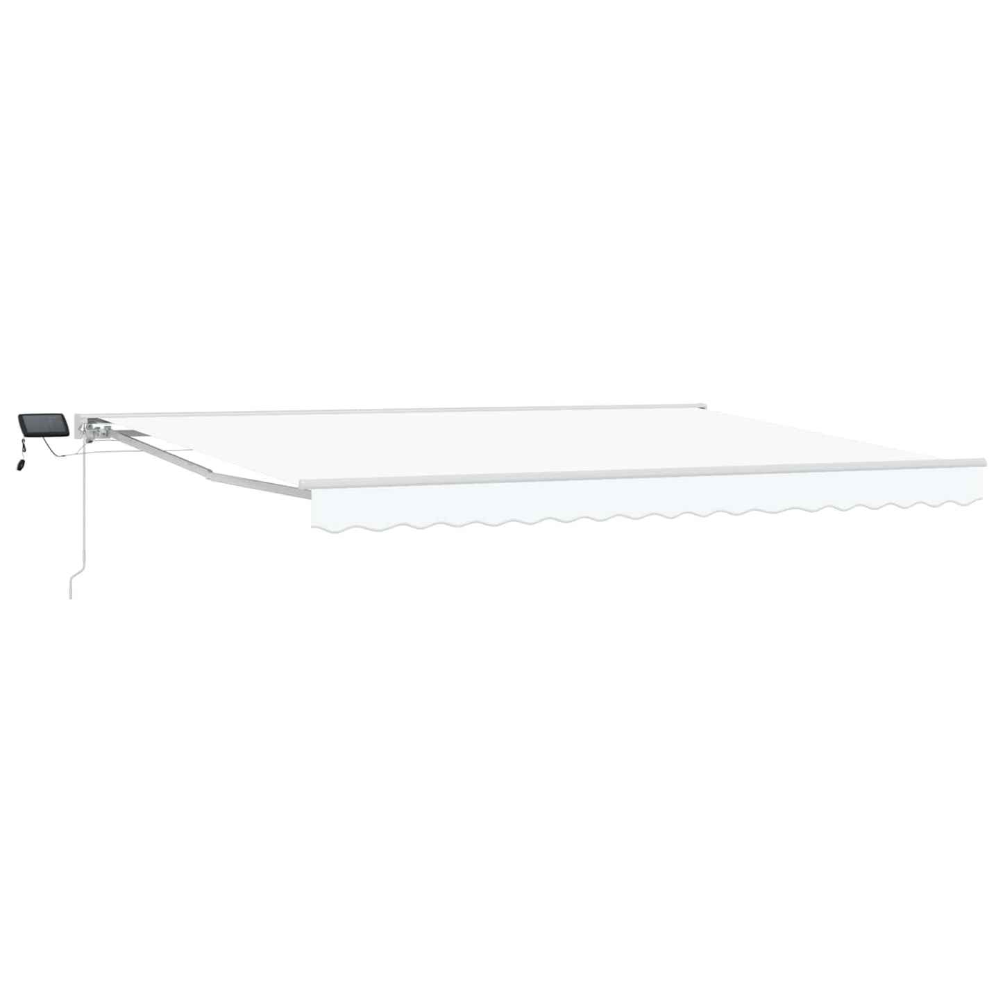 Manuel markise-ramme med LED-lys Hvid 4 × 3 m