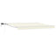 Manuel markise-ramme med LED-lys Creme og hvid 4,5 × 3 m