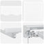 Manuel markise-ramme med LED-lys Hvid 4,5 × 3,5 m