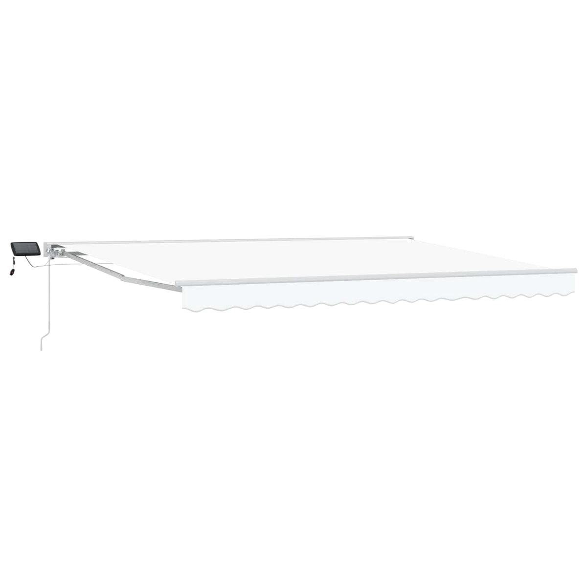 Manuel markise-ramme med LED-lys Hvid 5 × 3,5 m