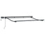 Manuel markise-ramme med LED-lys 2,5 x 2 m