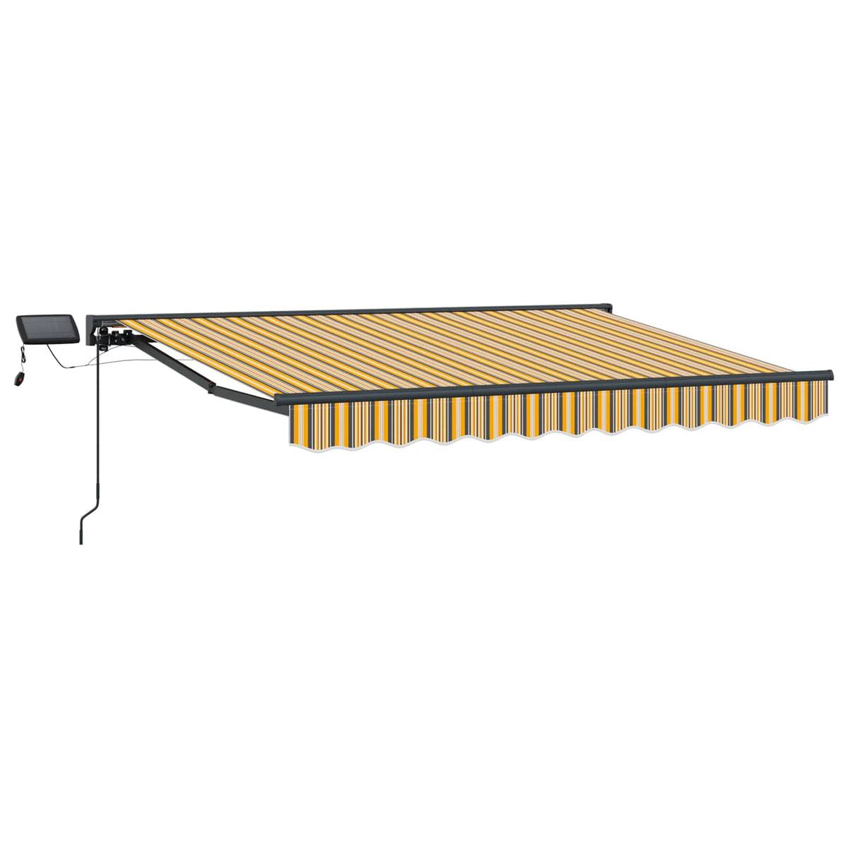 Manuel markise-ramme med LED-lys 2,5 x 2 m