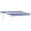 Manuel markise-ramme med LED-lys 3,5 x 2 m