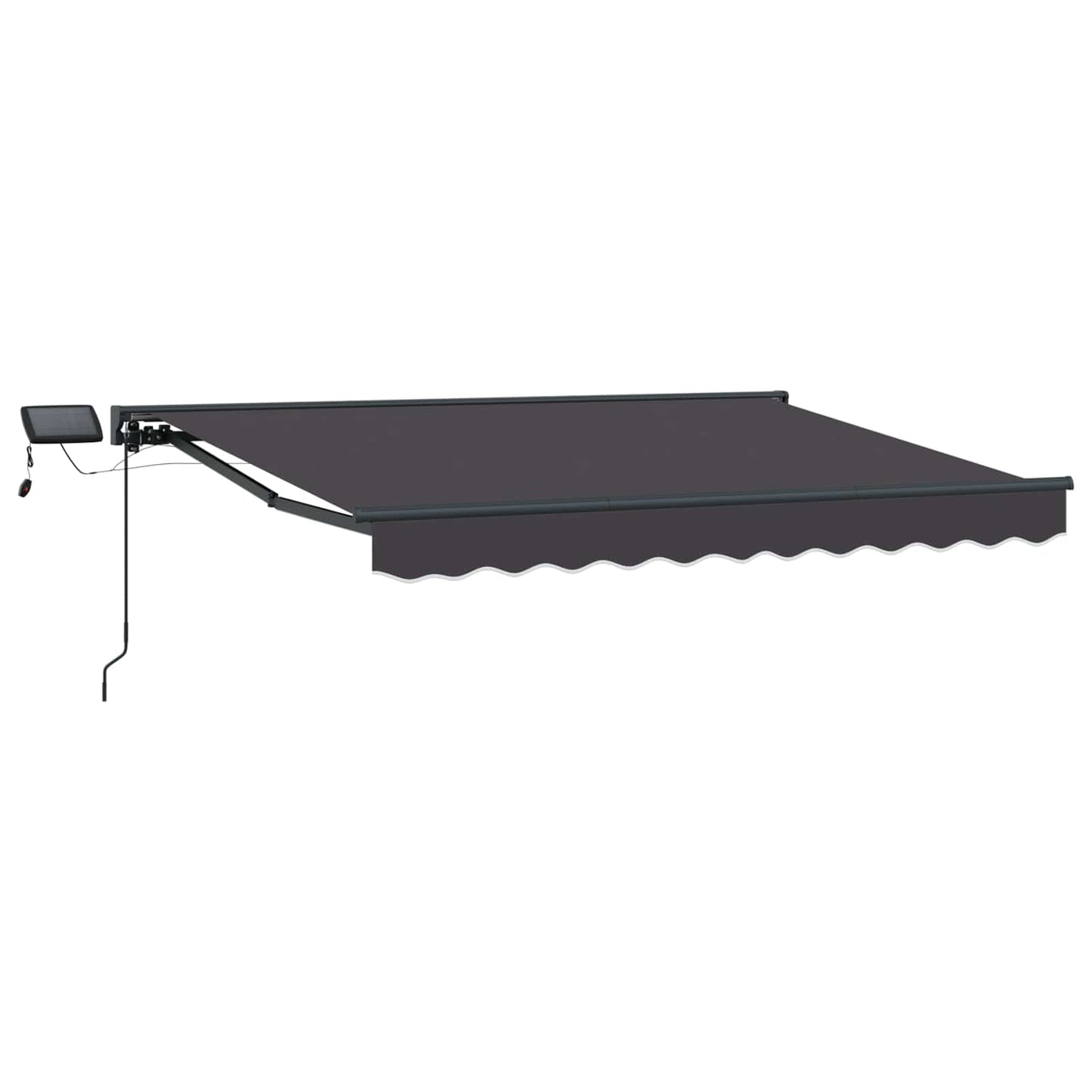 Manuel markise-ramme med LED-lys Antracit 3 x 2,5 m