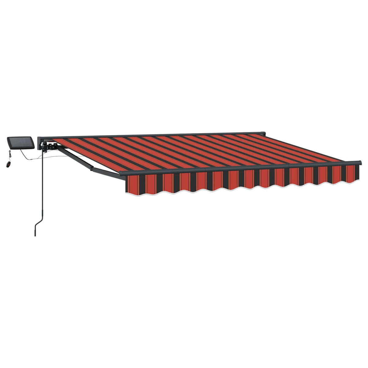 Manuel markise-ramme med LED-lys 3 x 2,5 m