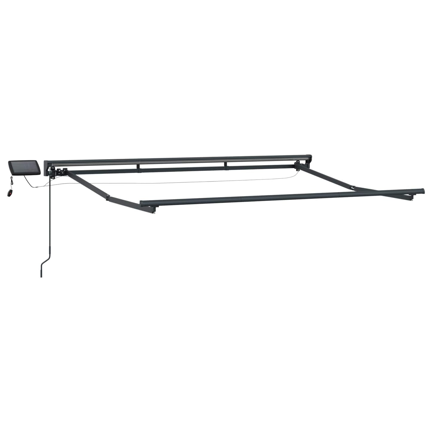 Manuel markise-ramme med LED-lys Anthracit og hvid 3 x 2,5 m
