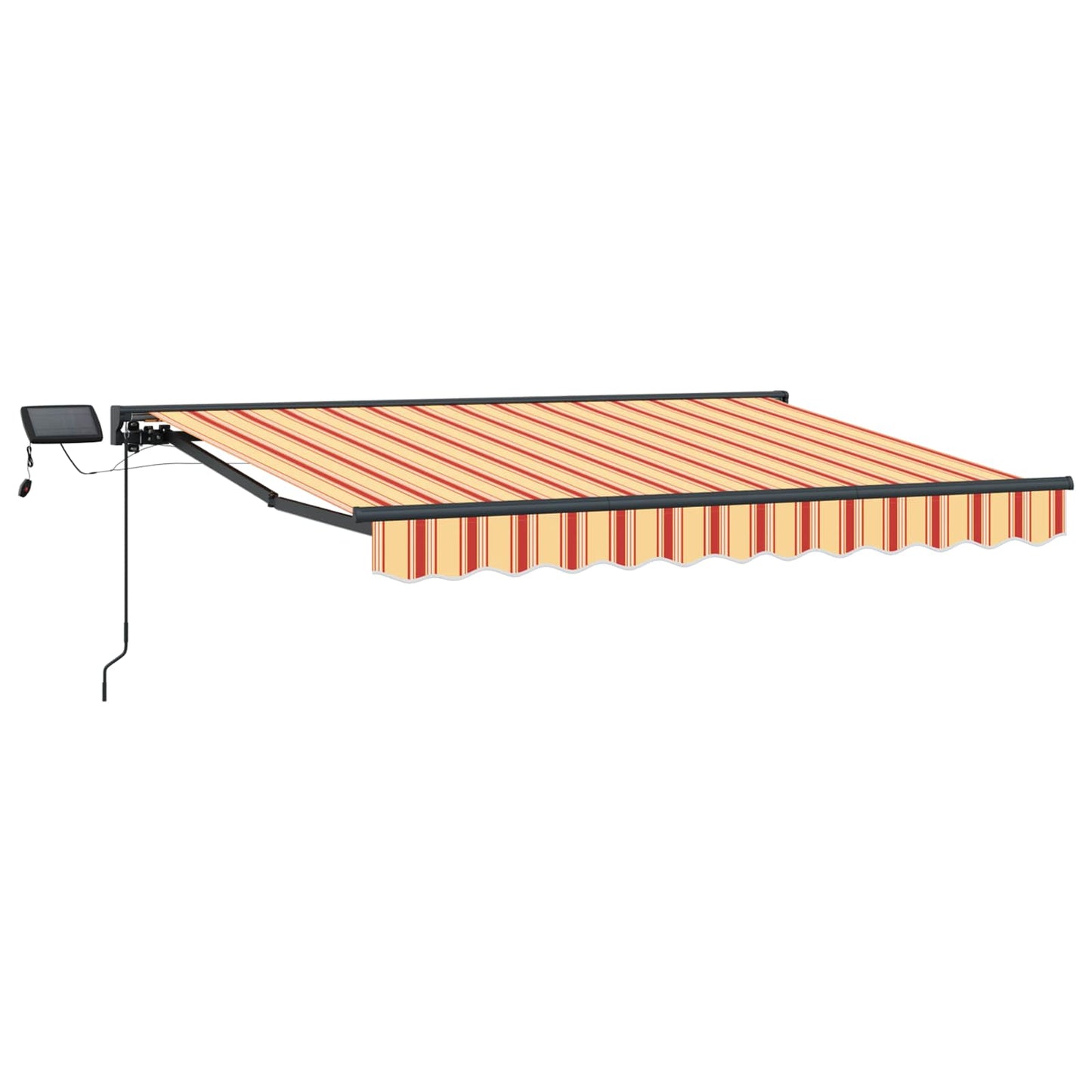 Manuel markise-ramme med LED-lys 3 x 2,5 m