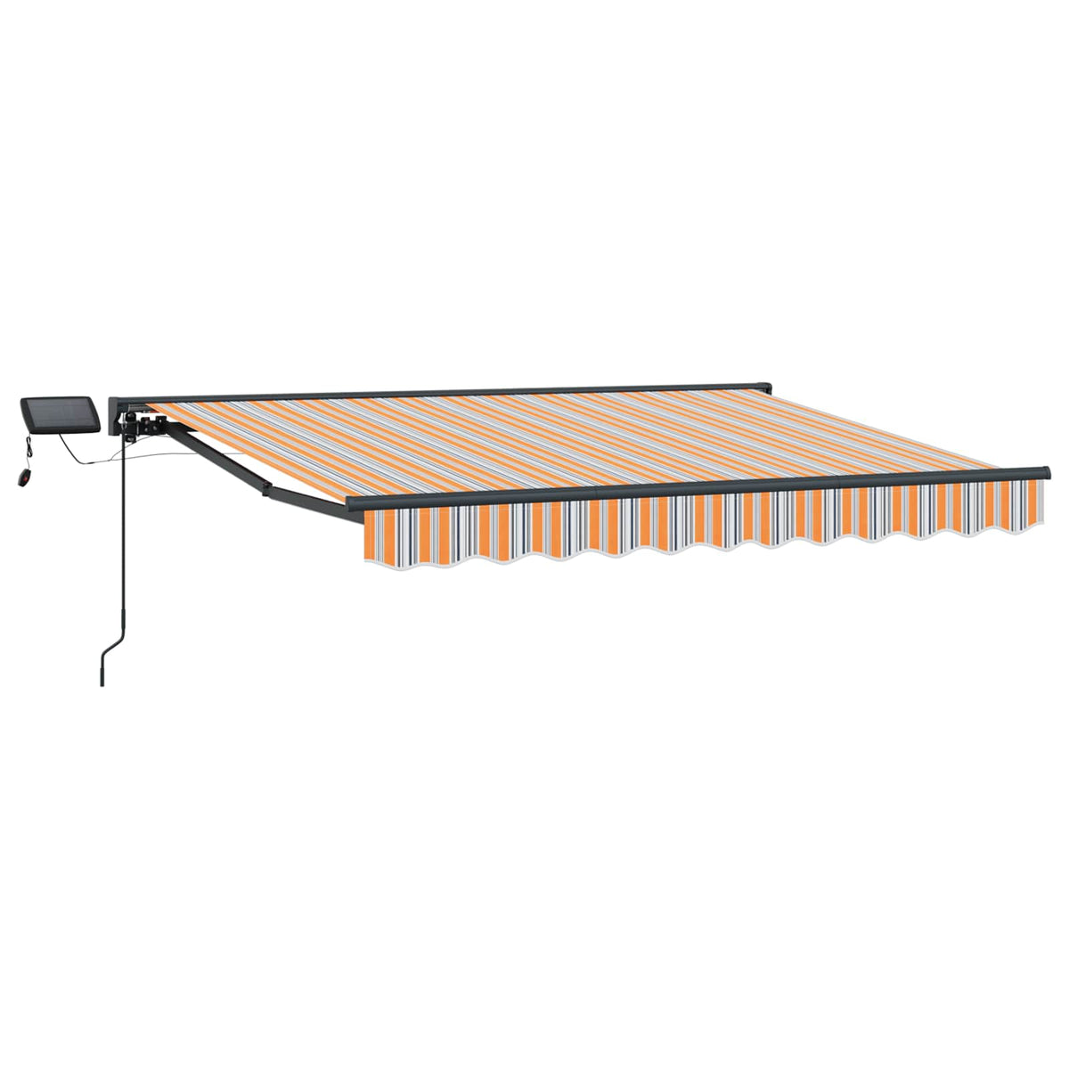 Manuel markise-ramme med LED-lys 3 x 2,5 m