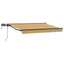 Manuel markise-ramme med LED-lys 3 x 2,5 m
