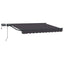 Manuel markise-ramme med LED-lys Antracit 3,5 x 2,5 m