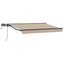Manuel markise-ramme med LED-lys Beige og Antracit 3,5 x 2,5 m