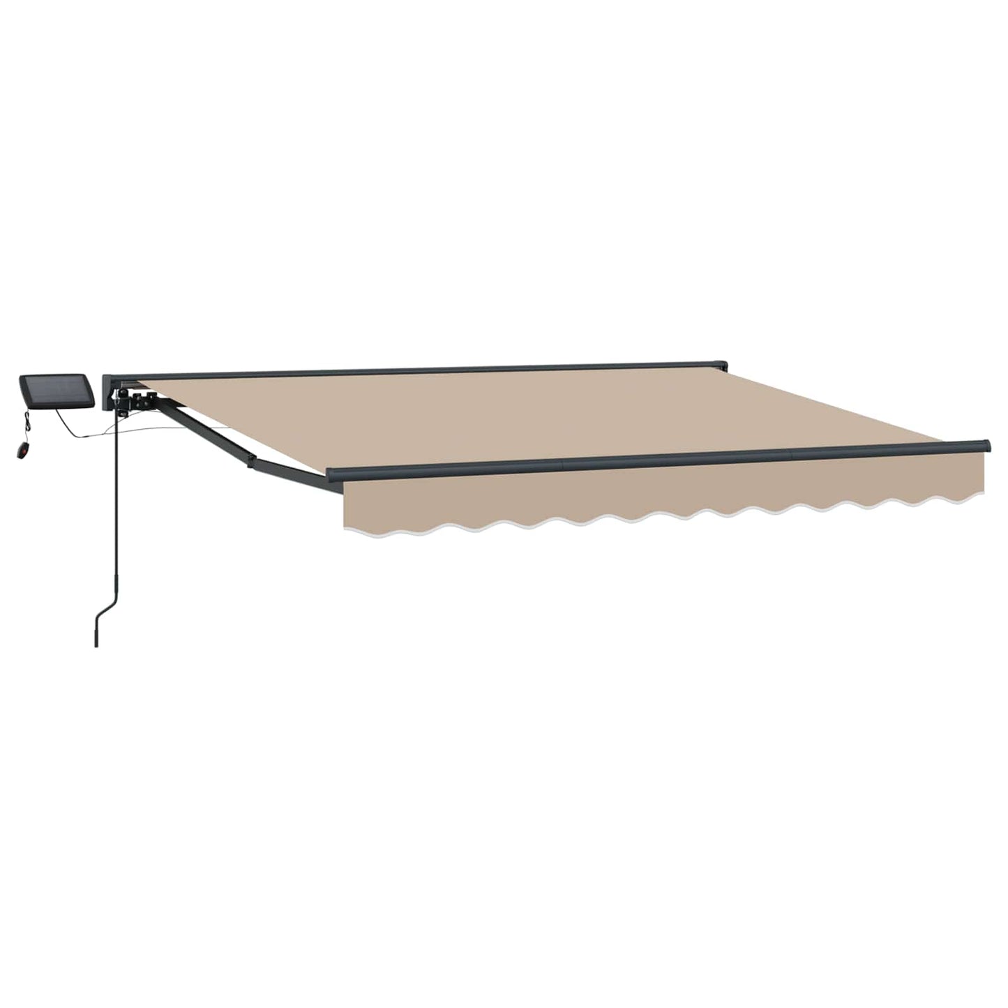 Manuel markise-ramme med LED-lys Beige og Antracit 3,5 x 2,5 m