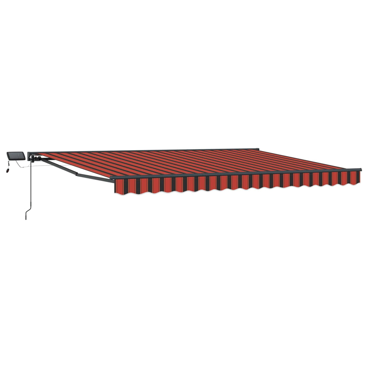 Manuel markise-ramme med LED-lys 4 × 3 m