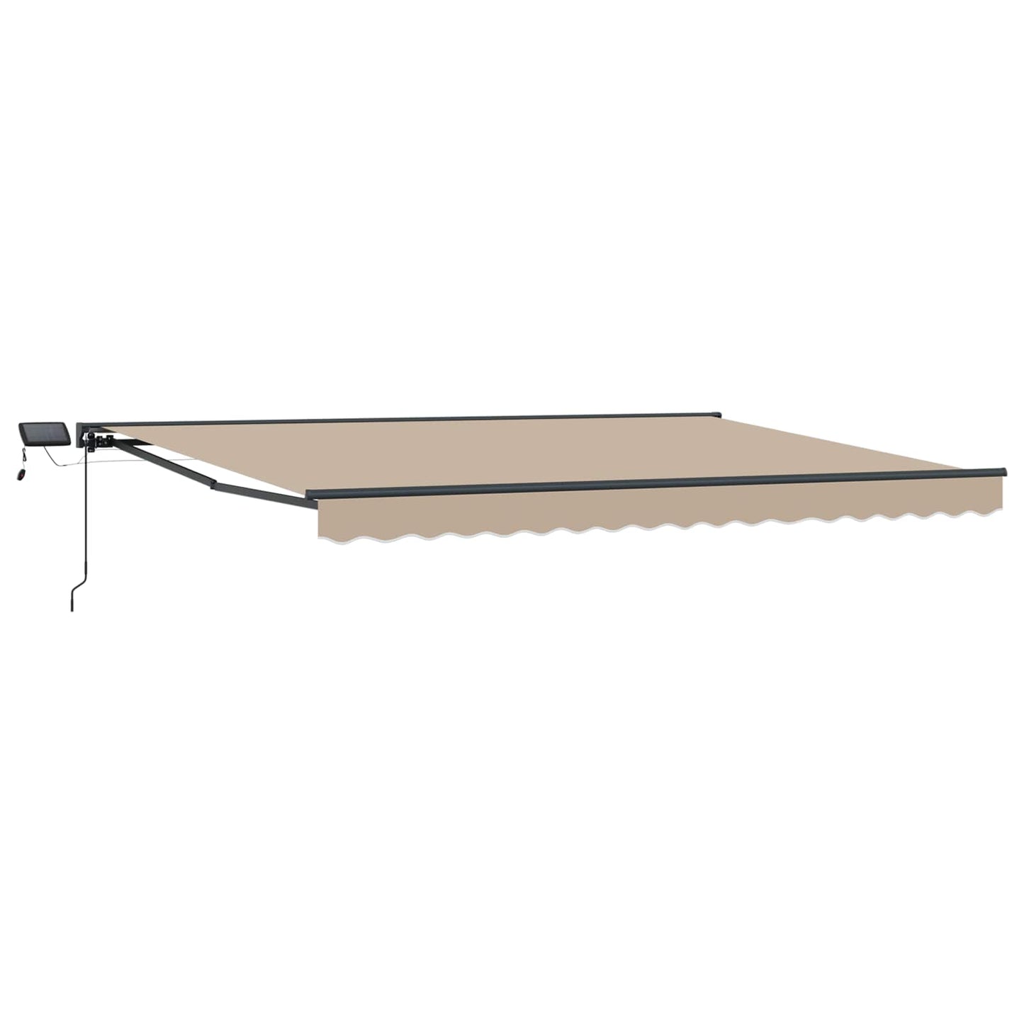 Manuel markise-ramme med LED-lys Beige og Antracit 4 × 3 m