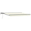 Manuel markise-ramme med LED-lys Creme og antracit 4 × 3,5 m