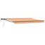 Manuel markise-ramme med LED-lys 4 × 3,5 m