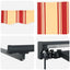 Manuel markise-ramme med LED-lys 4,5 × 3 m
