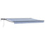 Manuel markise-ramme med LED-lys 4,5 × 3,5 m