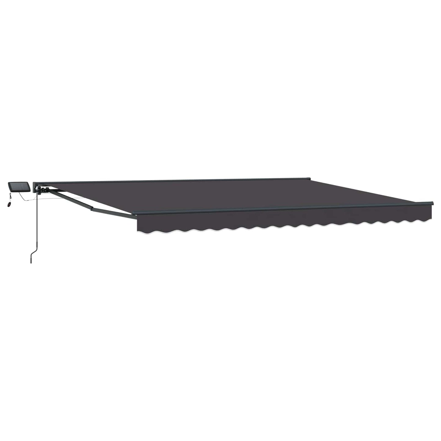 Manuel markise-ramme med LED-lys Antracit 4,5 × 3,5 m