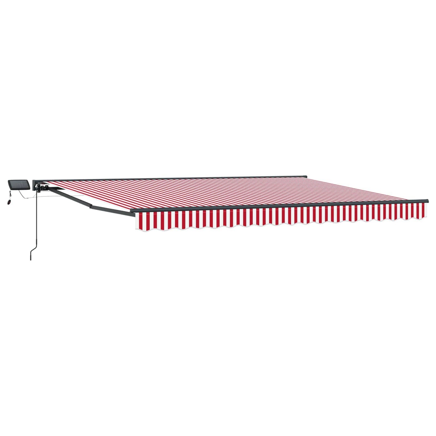 Manuel markise-ramme med LED-lys 4,5 × 3,5 m