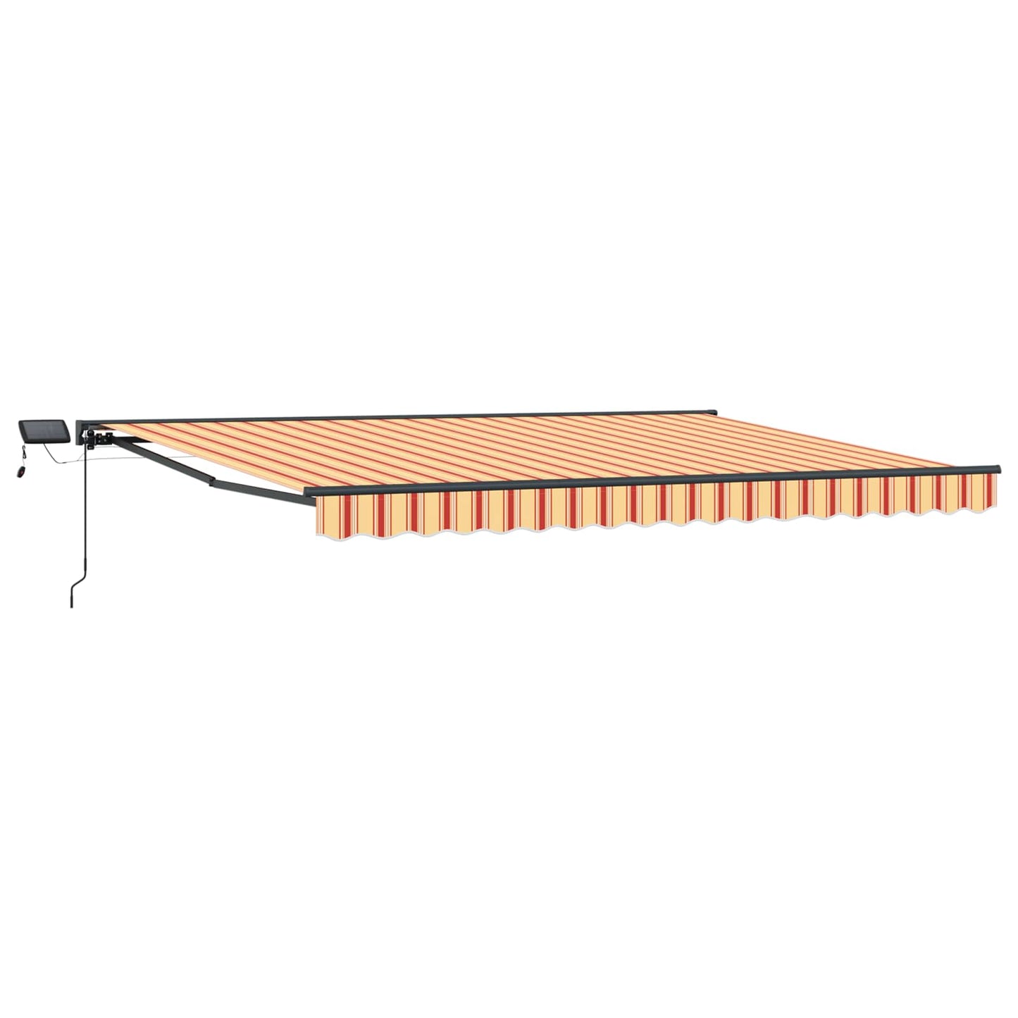 Manuel markise-ramme med LED-lys 5 x 3 m