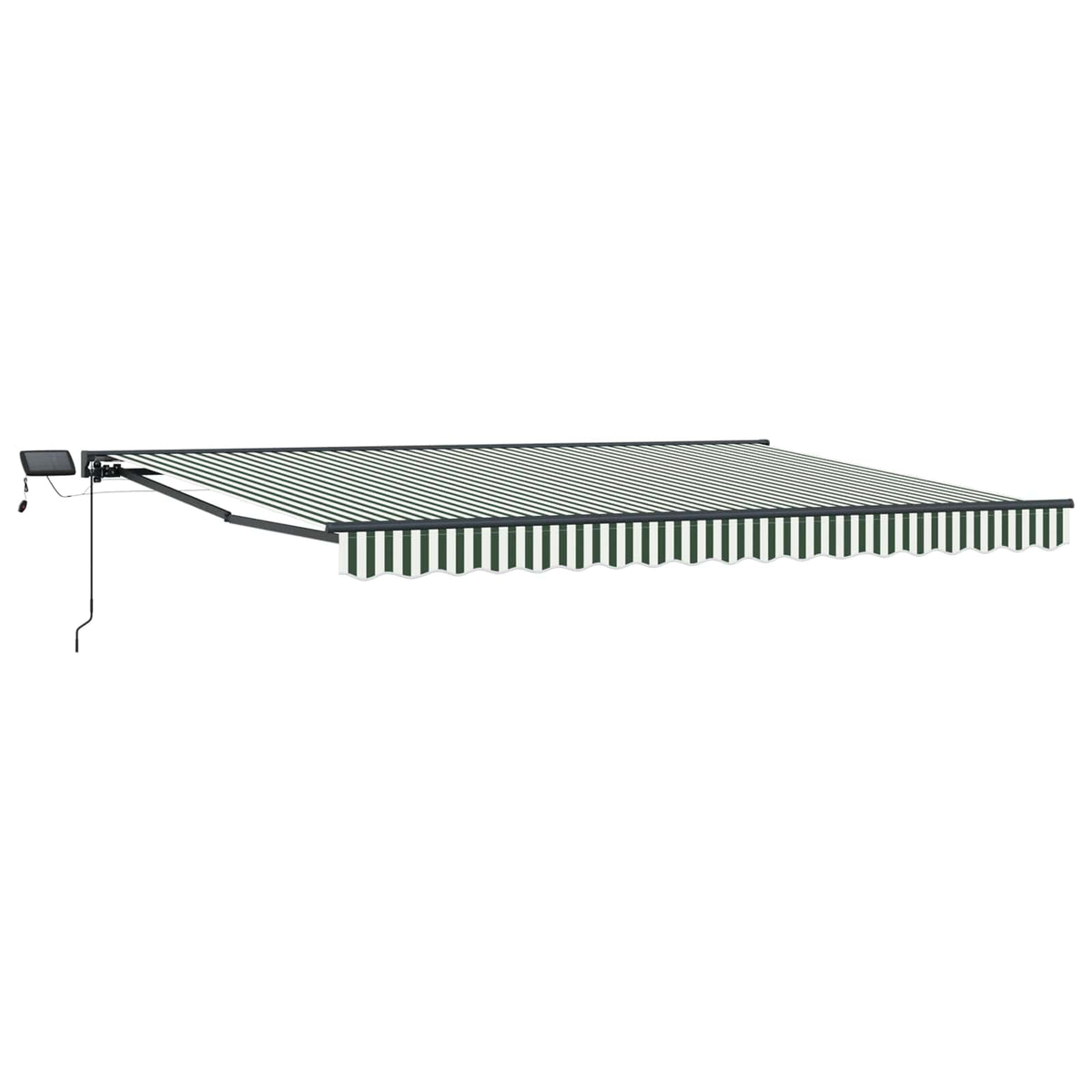 Manuel markise-ramme med LED-lys 5 x 3 m