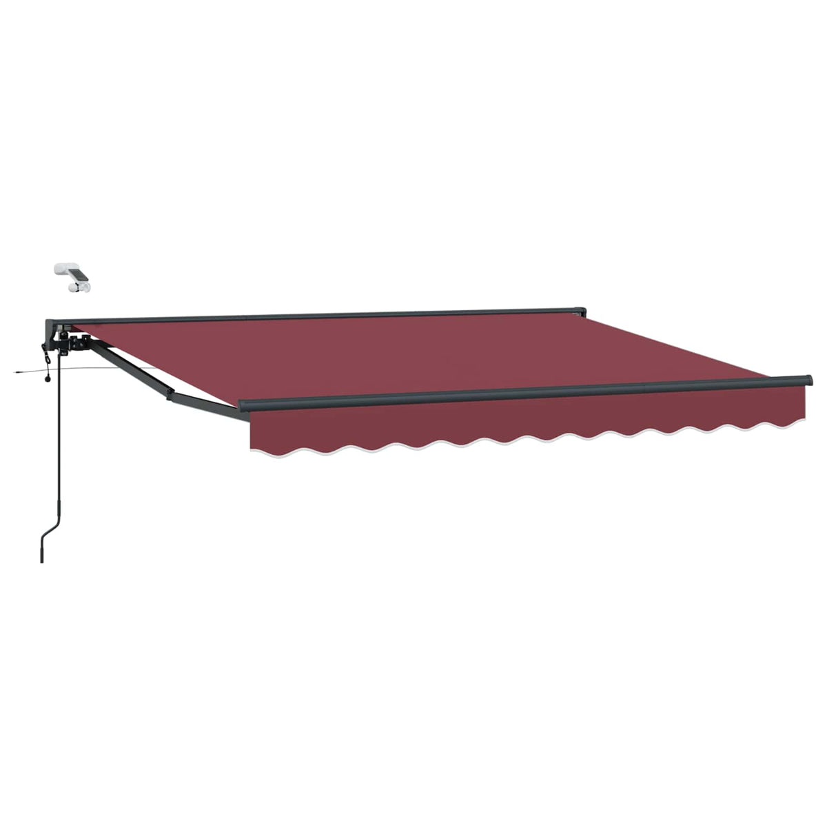Elektrisk Utrækkelig Markise Bordeaux og Antracitgrå 2,5 x 2 m