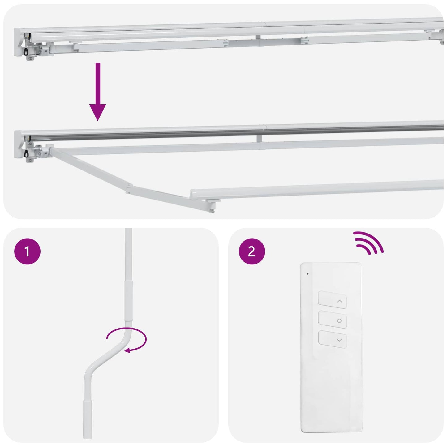 Elektrisk Utrækkelig Markise Gul, Grå og Hvid 3 x 2,5 m
