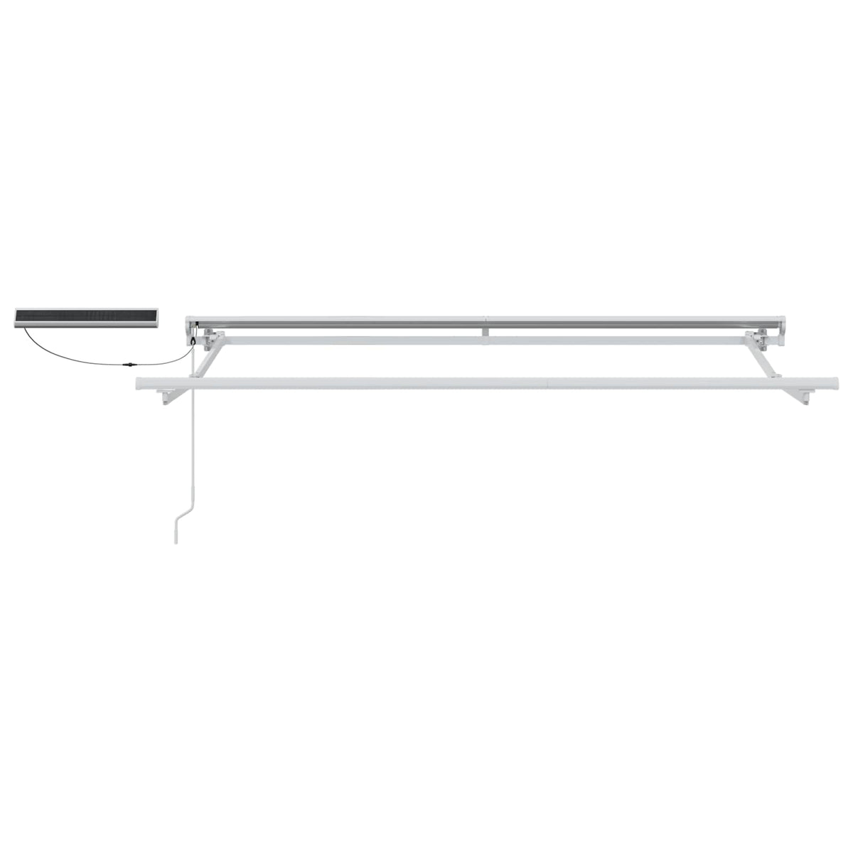 Elektrisk Utrækkelig Markise Sort og Hvid 3,5 x 2,5 m
