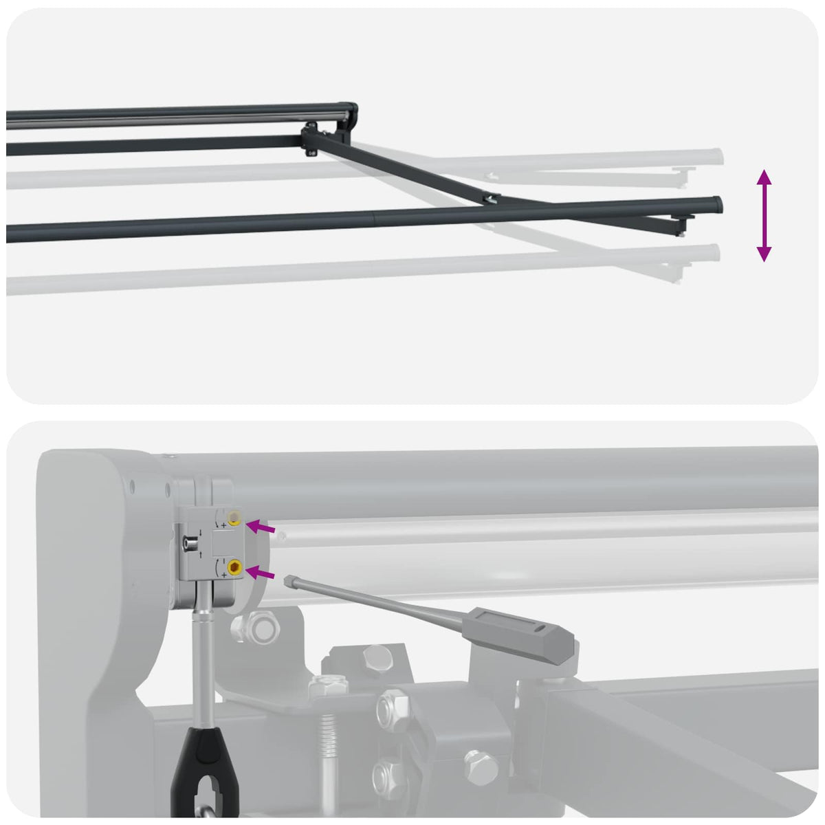 Elektrisk Utrækkelig Markise Hvid og antracit 5 × 3,5 m