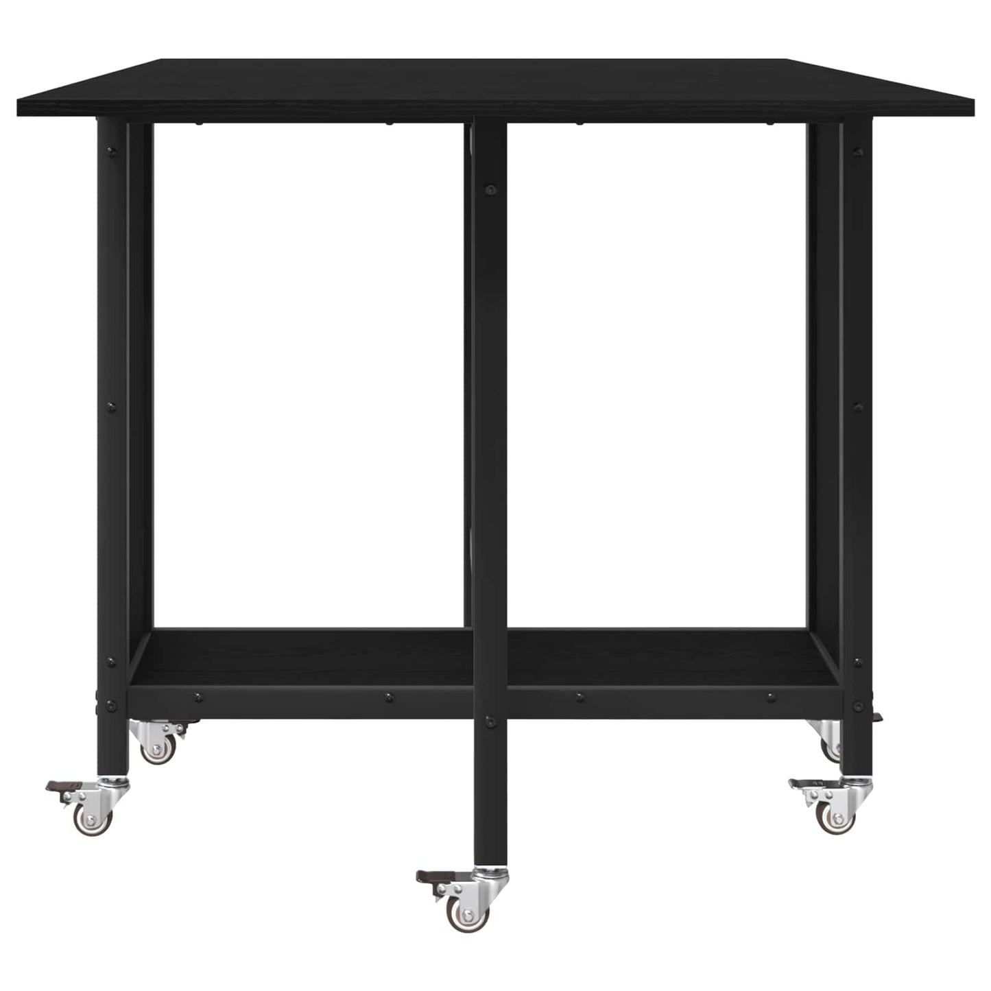 Foldbart spisebord med hjul 130 x 80 x 76,5 cm Konstrueret træ