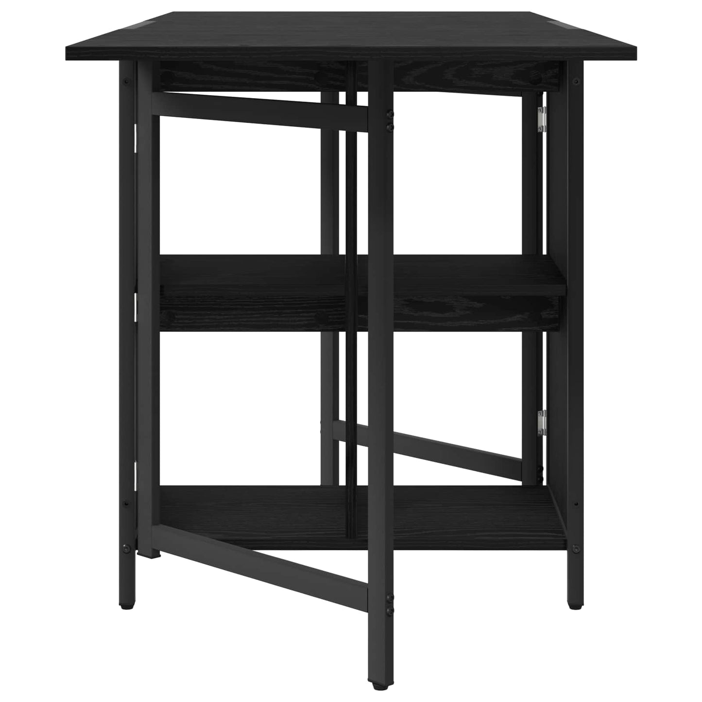 Spisebord 144 x 60 x 75 cm Konstrueret træ Sort eg Rektangulær