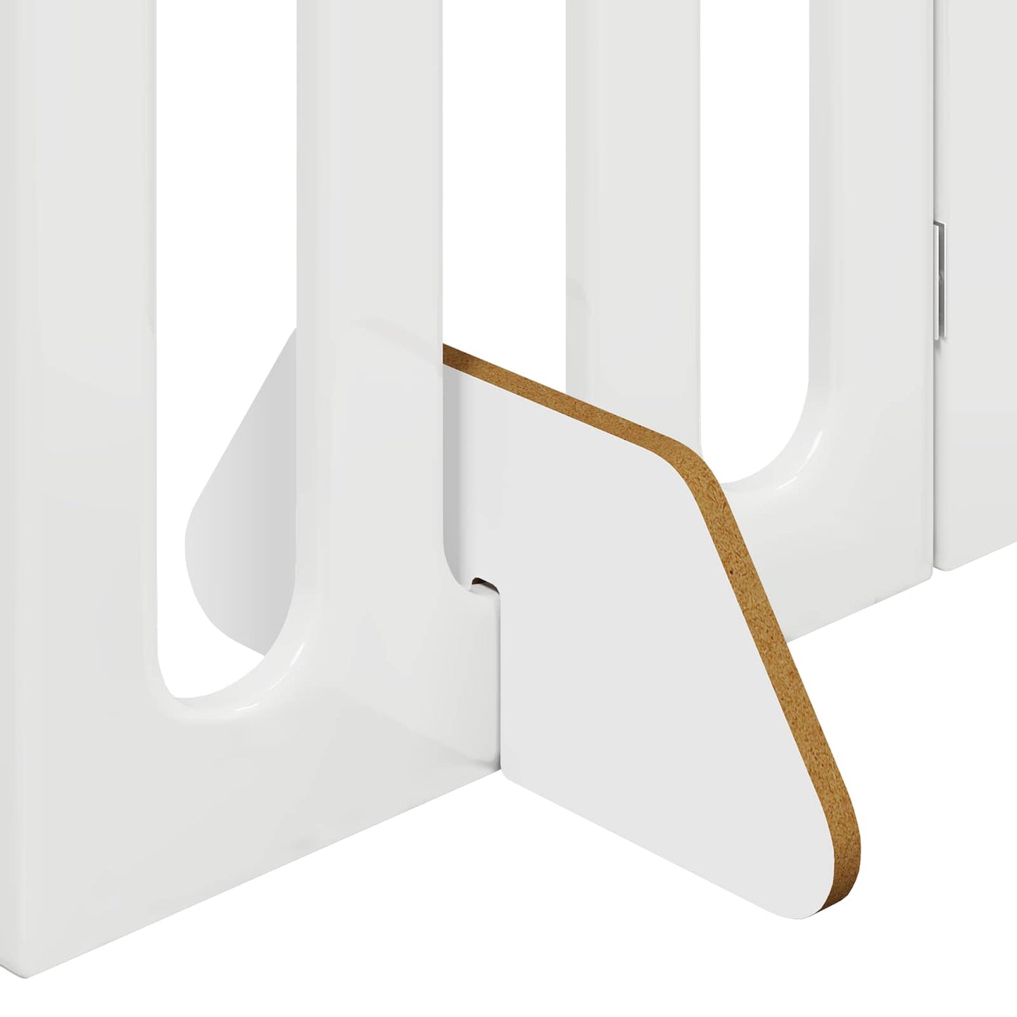 Foldbar hundegård 4 stk. Hvid højglans 201 x 38 x 70 cm