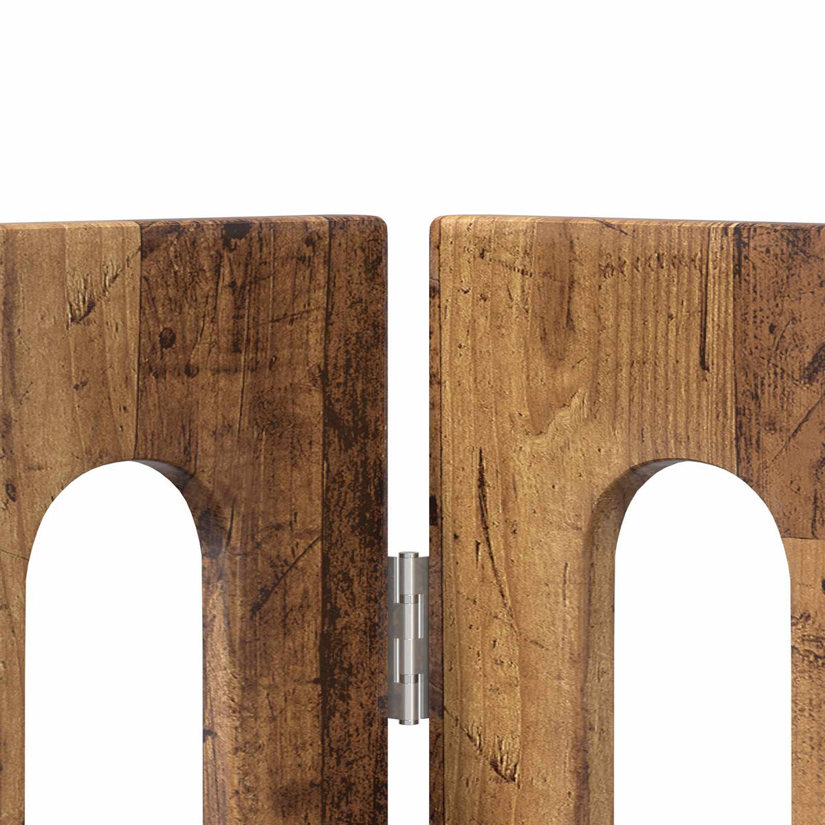 Foldbar hundegård 4 stk. Egetræ 201 x 38 x 70 cm