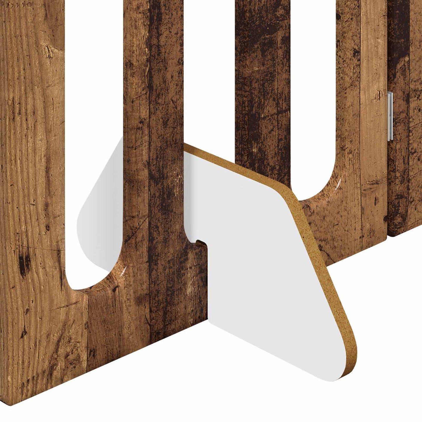 Foldbar hundegård 4 stk. Egetræ 201 x 38 x 70 cm