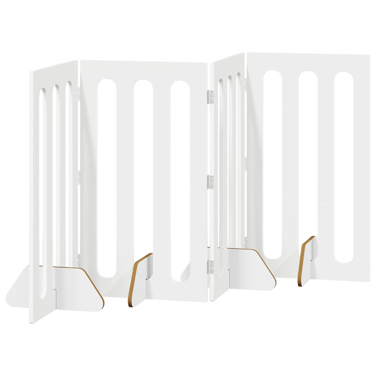 Foldbar hundegård 4 stk. Hvid højglans 201 x 38 x 90 cm