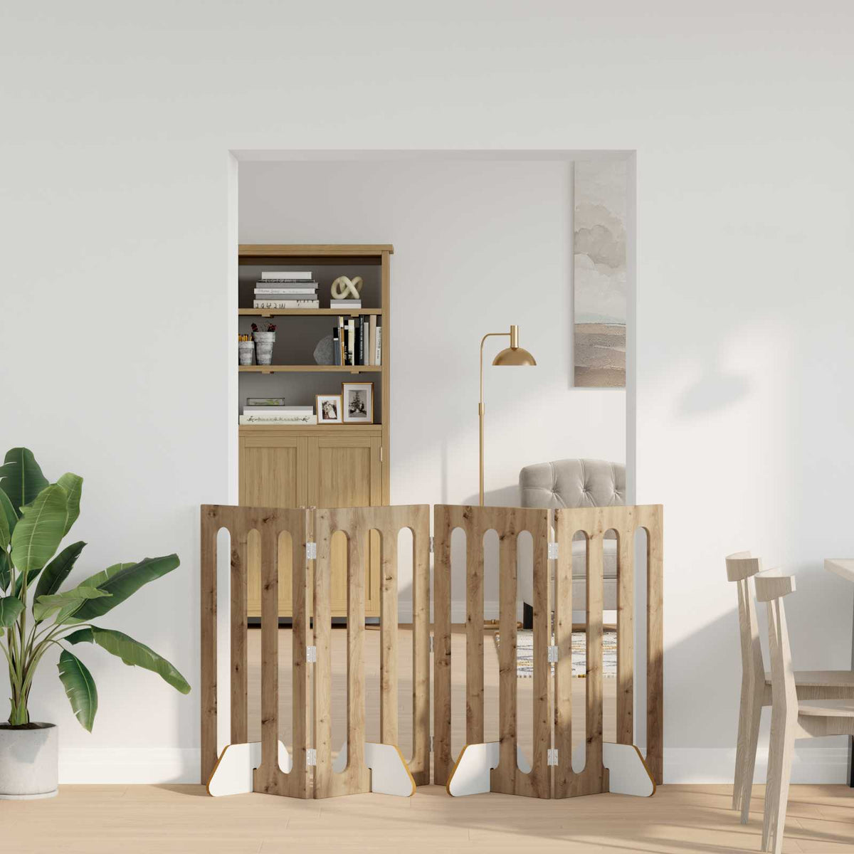 Foldbar hundegård 4 stk. Artisan-eg 201 x 38 x 90 cm