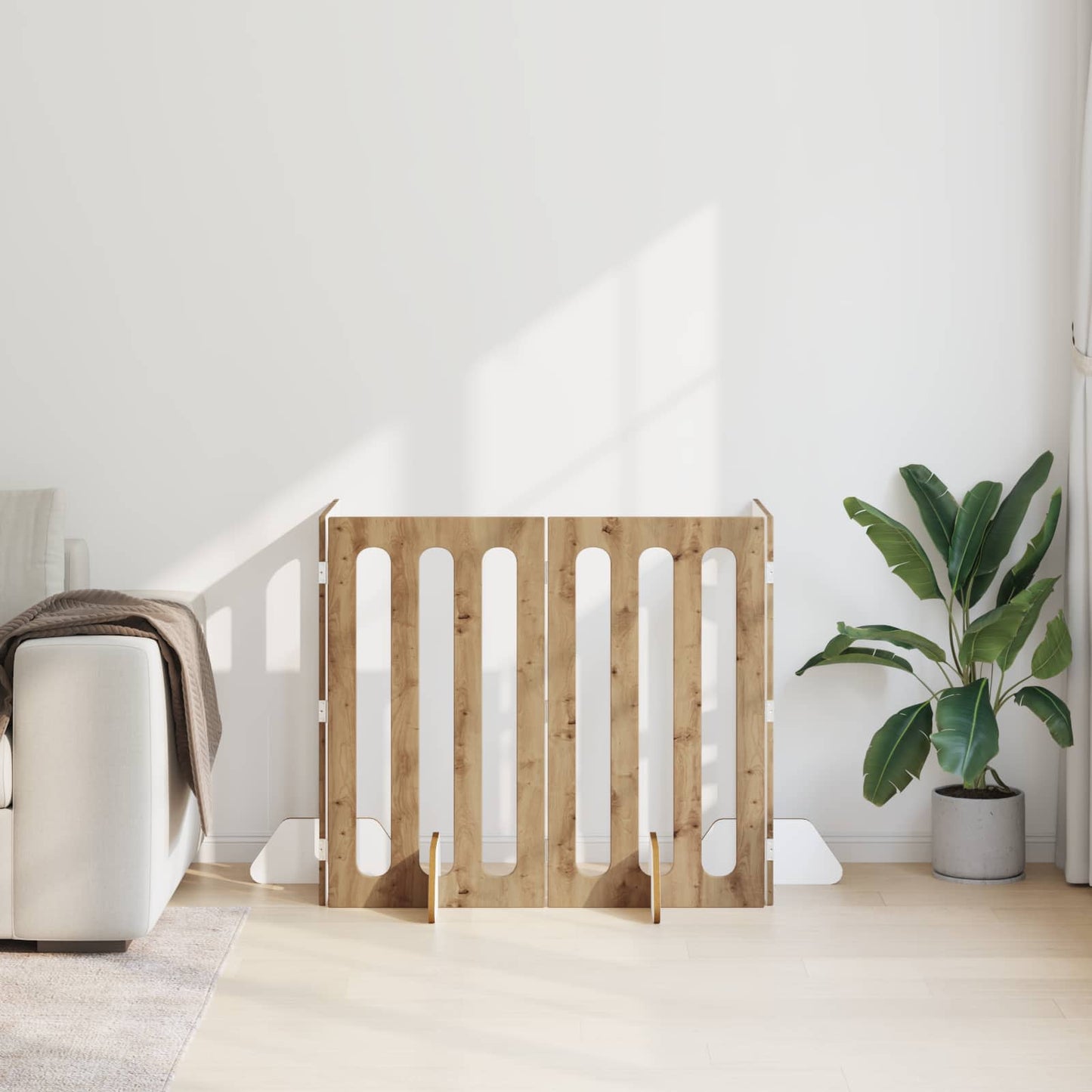 Foldbar hundegård 4 stk. Artisan-eg 201 x 38 x 90 cm