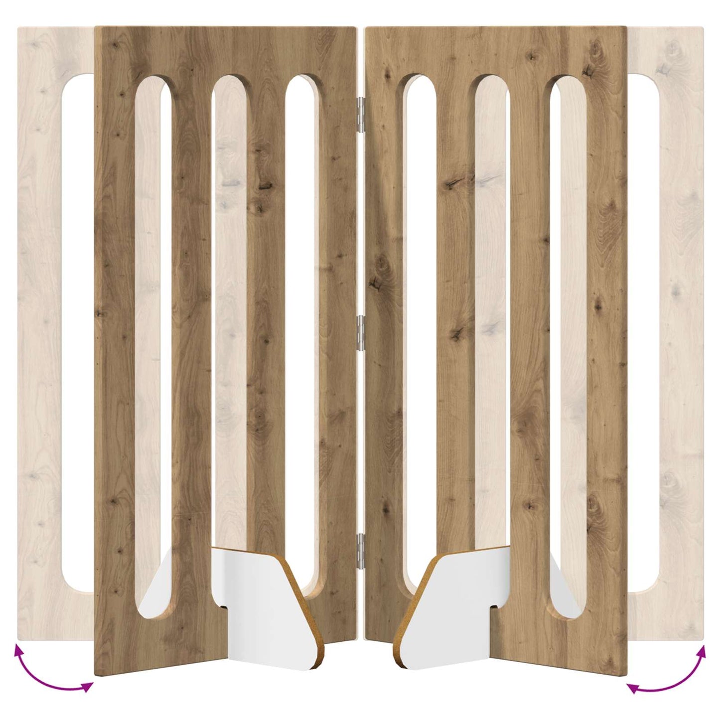 Foldbar hundegård 4 stk. Artisan-eg 201 x 38 x 90 cm