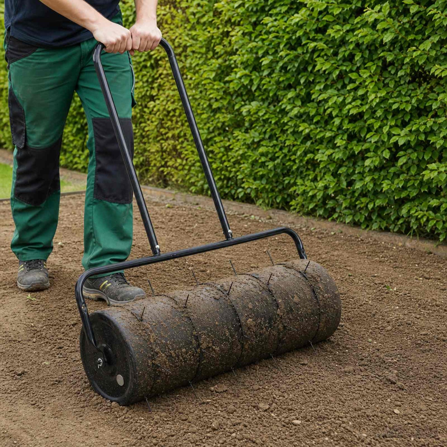 Have græsrulle med aerator klemmer Ø 30 x 90 cm Stål