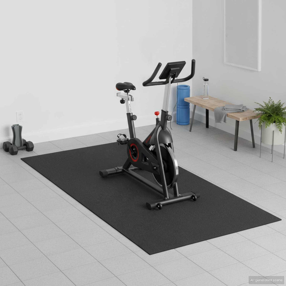 Sport Beskyttelsesmåtte Sort 120 x 60 x 0,6 cm Høj densitet PVC