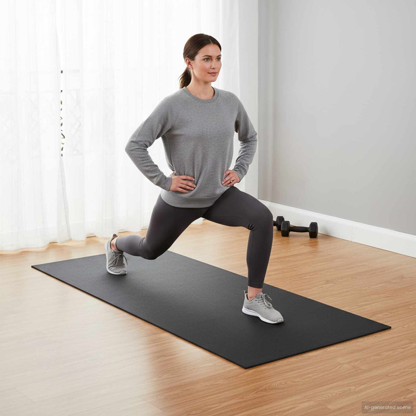 Sport Beskyttelsesmåtte Sort 120 x 60 x 0,6 cm Høj densitet PVC