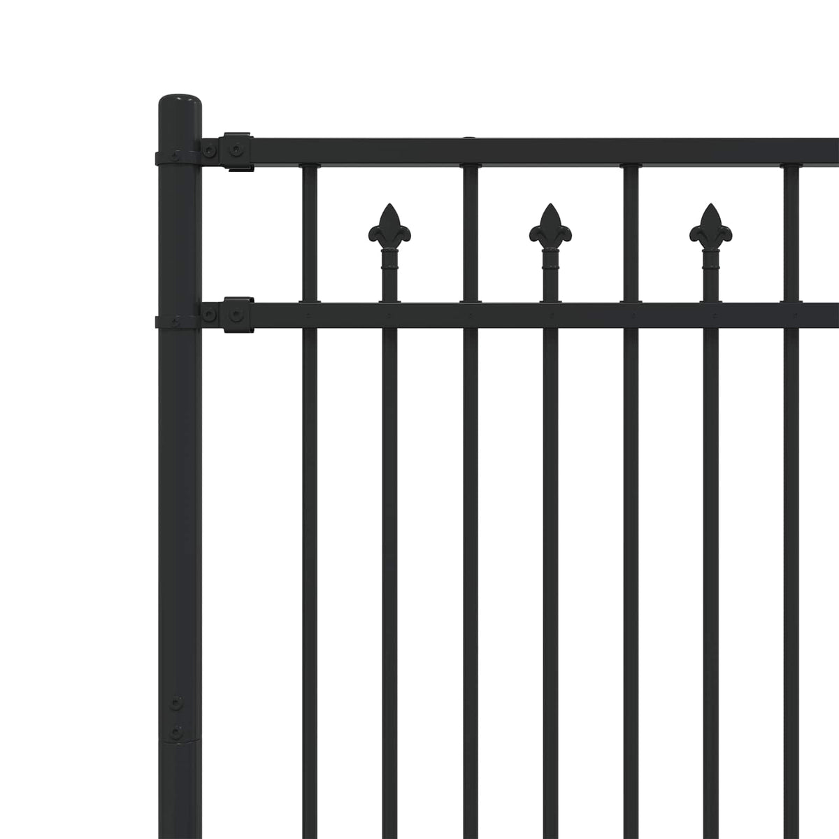 Spike Hegn BAARLO 200 x 150 cm Pulverlakeret stål Sort